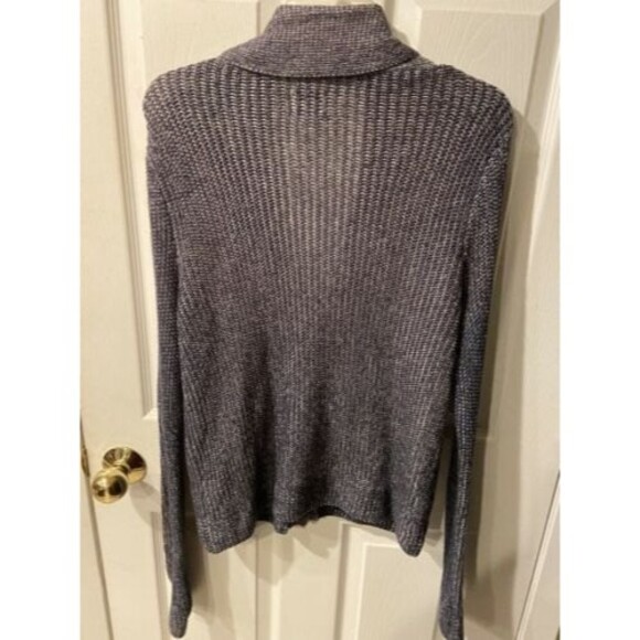 American Eagle Cardigan Womens L Purple Sweater Knit Button Collared Grandpa y2k - Picture 5 of 6